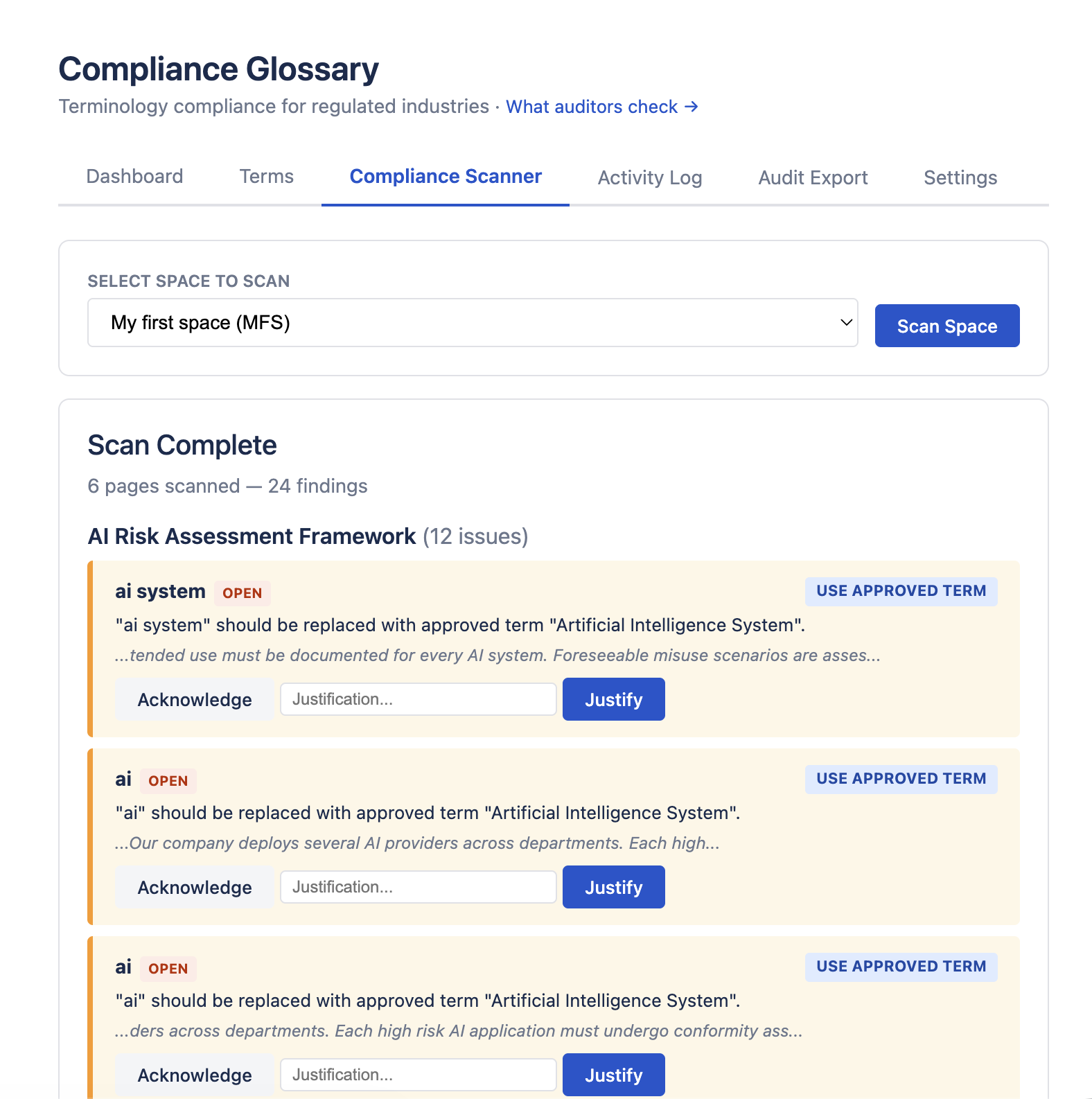 Compliance Scanner